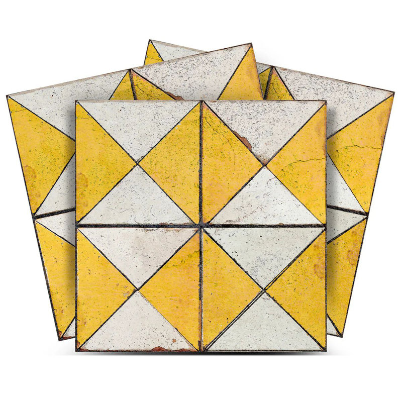 Carreau de mosaïque triangulaire en vinyle auto-adhésif 4 po x 4 po