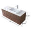 Meuble-lavabo en contreplaqué de noyer naturel Orsa