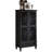 Rustic 55'' Tall Storage Cabinet With Drawer, Decorative 2-Door Carved Wood Accent Cabinet With Solid Wood Legs For Living Room, Hallway, Dining Room, Black-93939765
