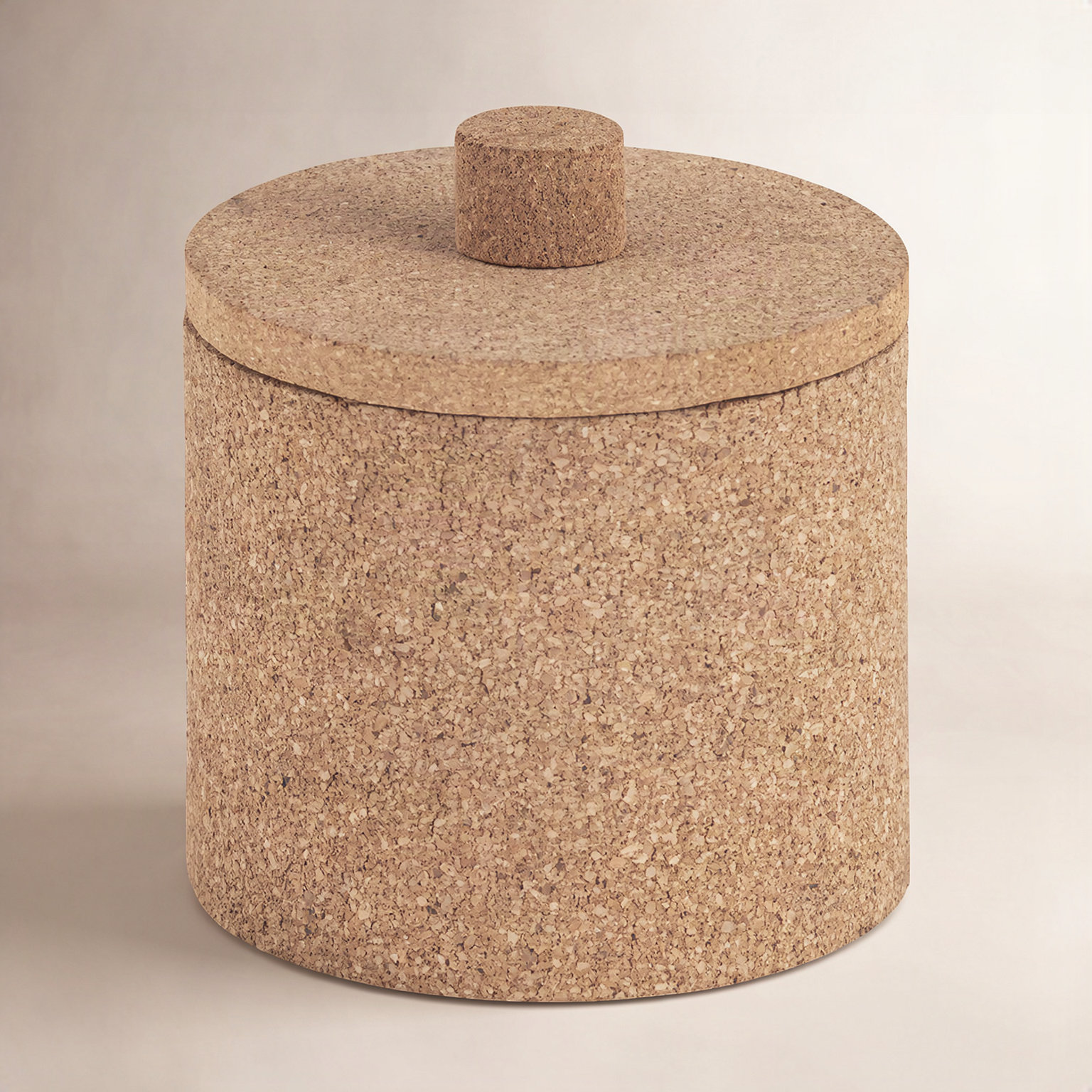 Large Round Cork Box, 5.5" H x 5.5" W x 5.5" D