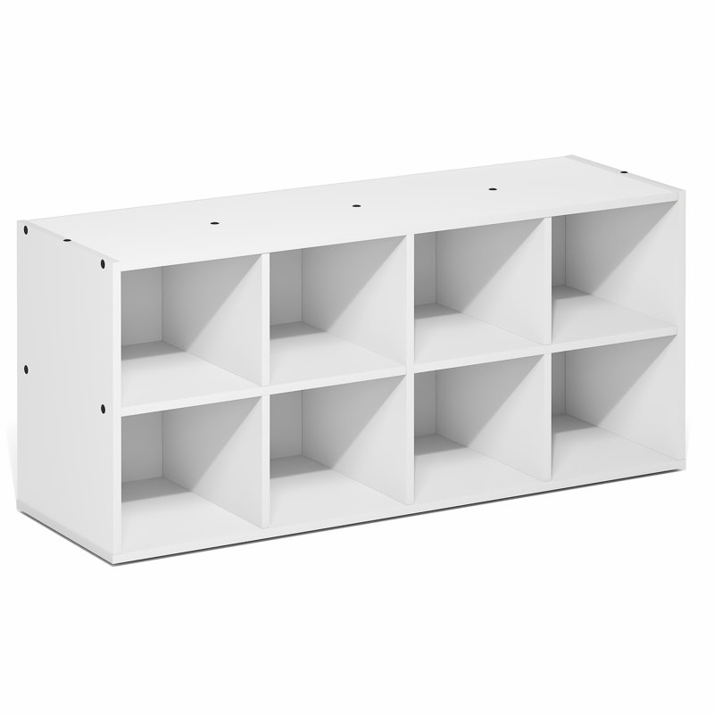 Shoe Rack, 8-Cube Shoe Organizer, Stackable Shoe Storage, 11.7 x 35.9 x 15.6, for Closet Entryway, Office, Garage, White