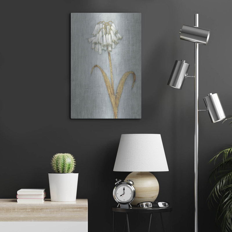 Art mural en métal Winston Porter «Shimmering Summer 2 Soft Grey C» par James Wiens, H 24 po x l 16 po