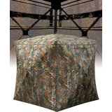 Portable Hunting Blind With Windows, Pop Up Ground Blind, Carrying Bag & Ground Stakes, Camouflage Hunting Tent