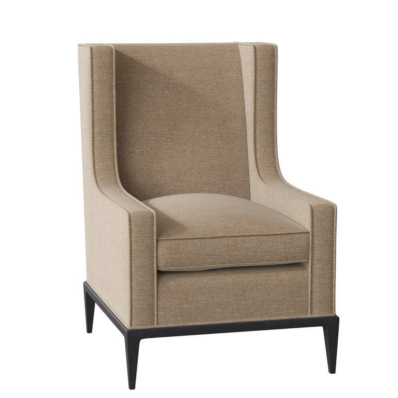 Fauteuil à oreilles 28 po Claxton, Espresso, Lin d'Élise
