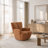 Modern Upholstered 360° Swivel Barrel Accent Armchair-486239309