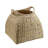 Handwoven Corn Leaf Basket with Built-in Handles, Natural Storage Solution