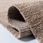 Tapis brun uni en laine / coton tissé à la main Frann-504901628