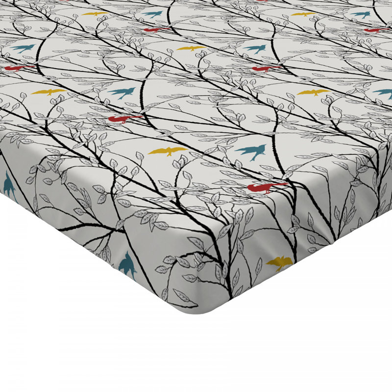 Microfiber Floral Fitted Sheet, Queen Fitted Sheet