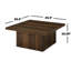 Sculptural Square Coffee Table with Rustic Warmth and Scratch-Resistant Surface-1890755122