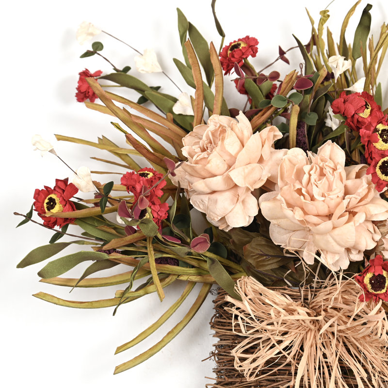 Panier floral 24 po, 24 po, Crème