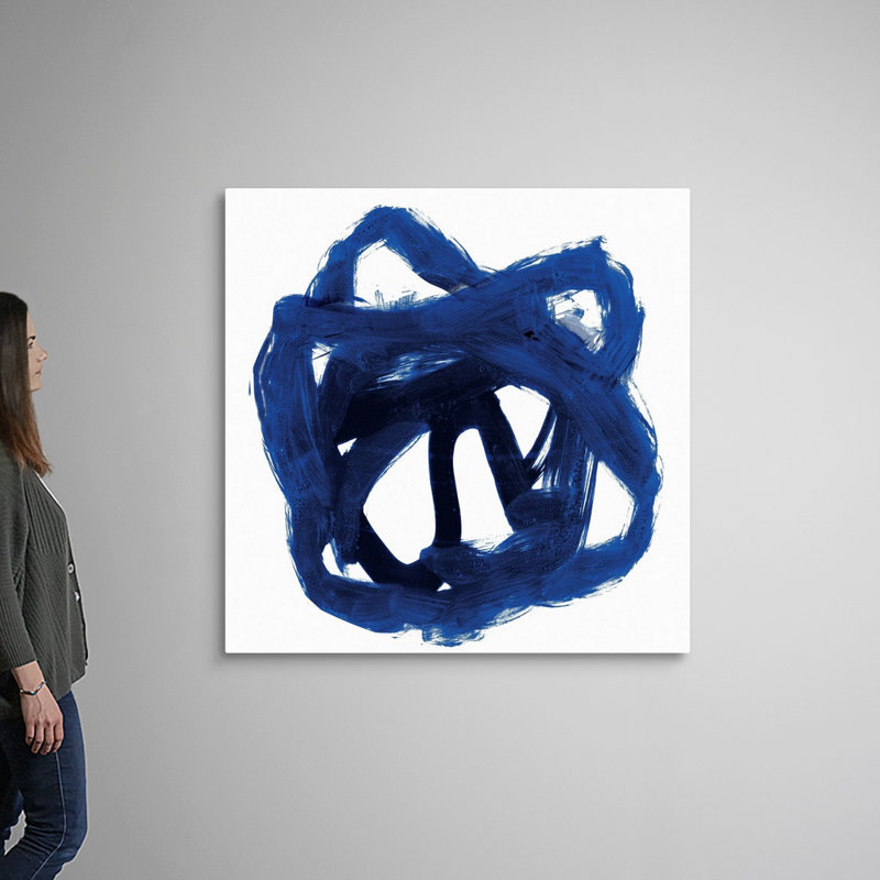 "Eternal Indigo I" par PI studio, reproduction d’art sur toile, Toile tendue, H 48 po x l 48 po x P 1,25 po