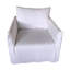 Linen Swivel Slipcovered Armchair