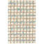 Tapis beige / bleu clair en laine de vache Aljet