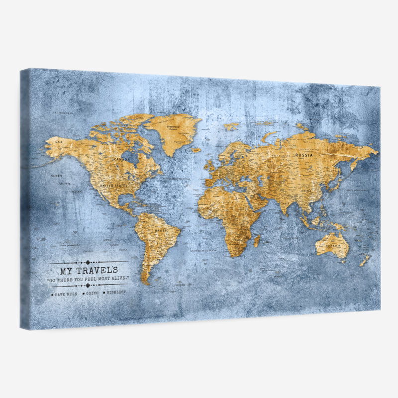 My Travels Alvertia Of The World, H 16 po x l 24 po