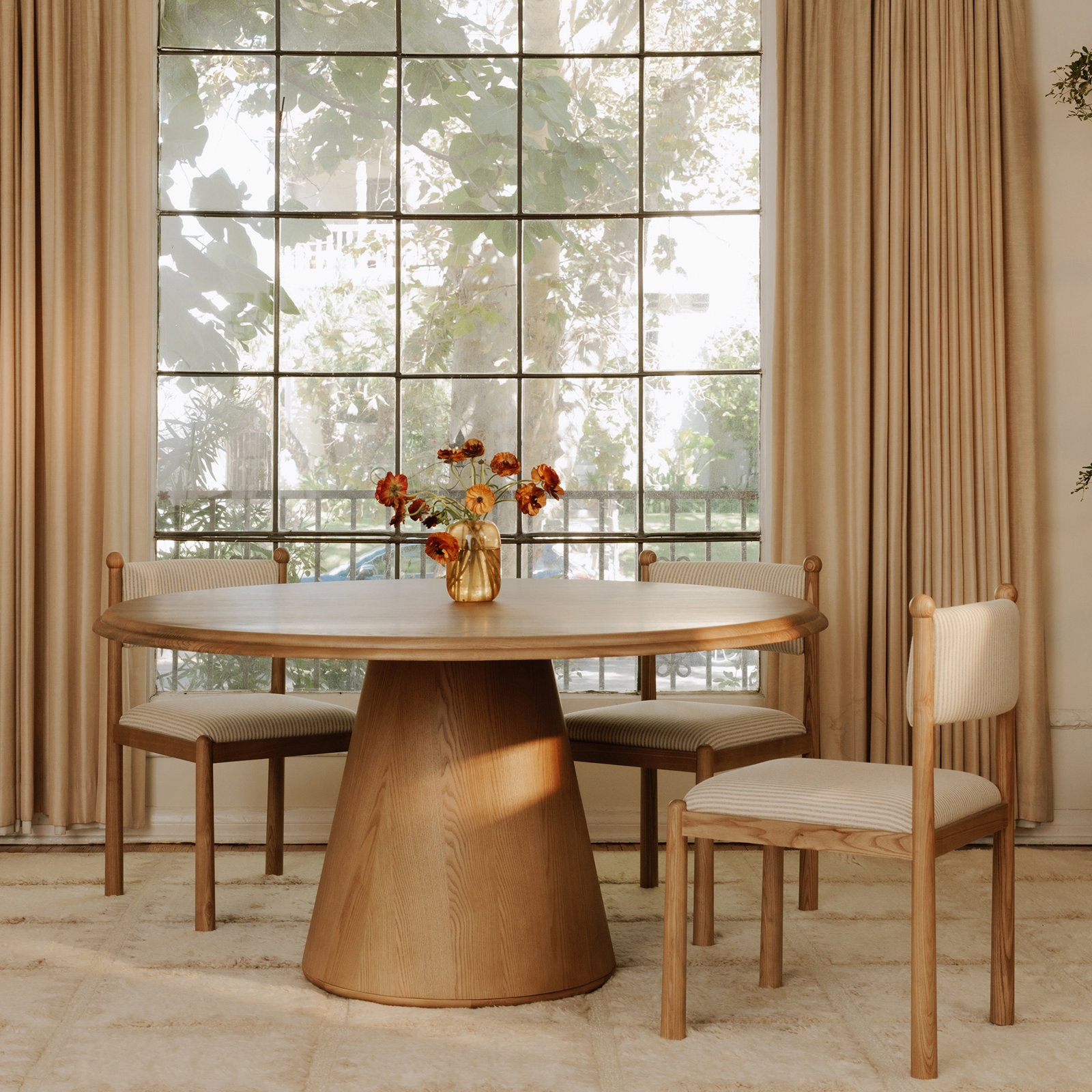 Villetta Dining Chair, Beige Stripe