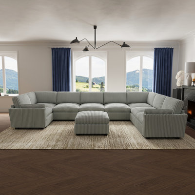 Knaack Oversized U Shaped 169.3'' Wide Sectional Sofa & Plush Wide Corduroy Livingroom Couch