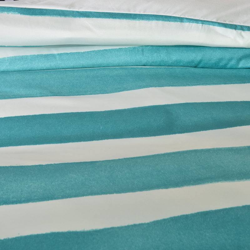 Rebecca Allen Polyester Striped Duvet Cover, Twin/Twin XL Duvet Cover + 1 Standard Sham
