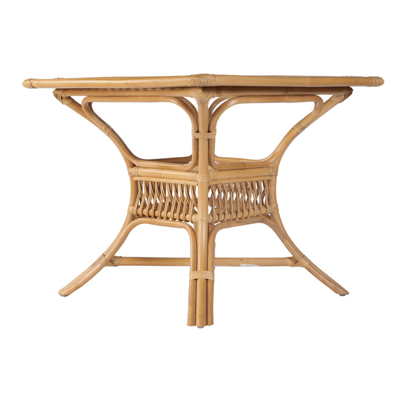 Antigua 34.25 in. W Square Rattan Dining Table