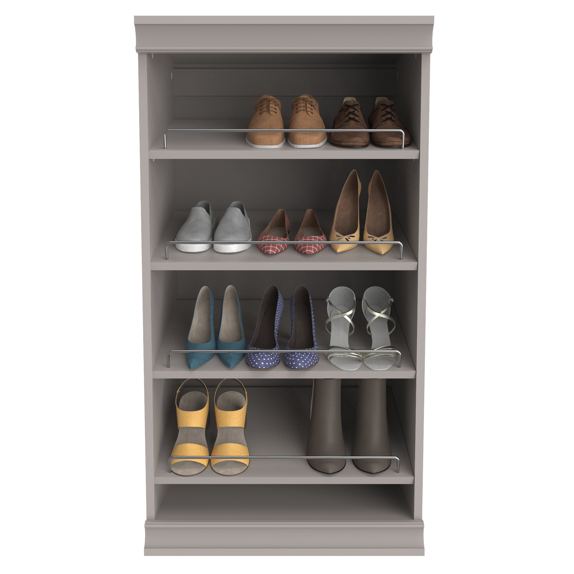 ClosetMaid 4609 Modular Storage Stackable Shoe Shelf Unit Taupe