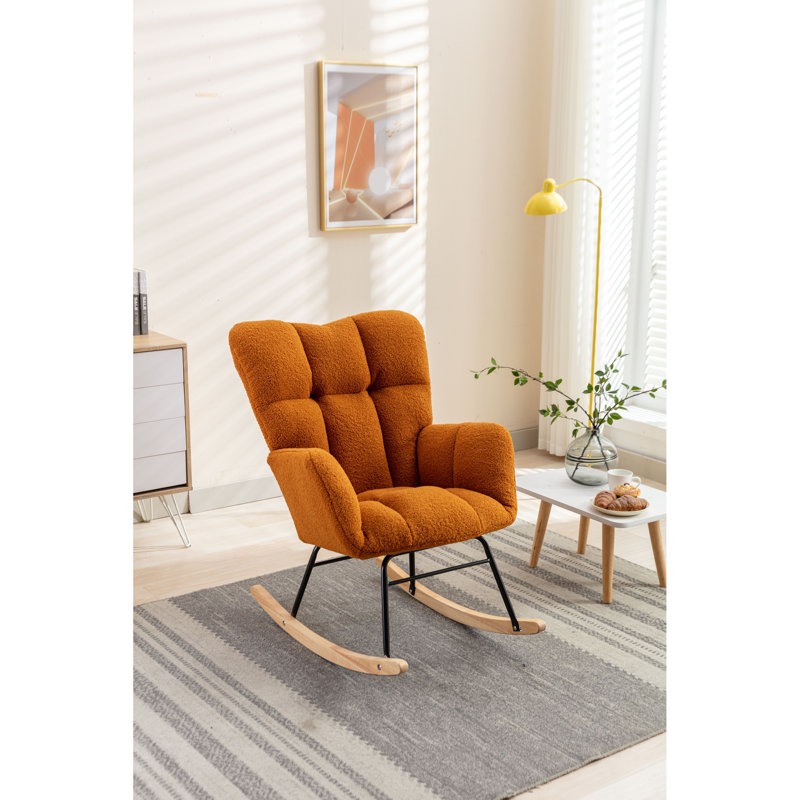 Chaise de chambre de bébé à bascule Teddy, Orange