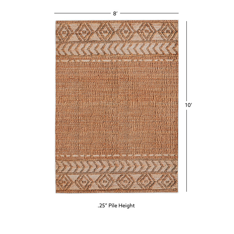 Geometric Indoor Rug, Rectangle 8' x 10'