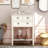 Barbe Narrow Console Table, Slim Sofa Table Sideboards Buffets with Three Storage Drawers and Bottom Shelf-1234531798