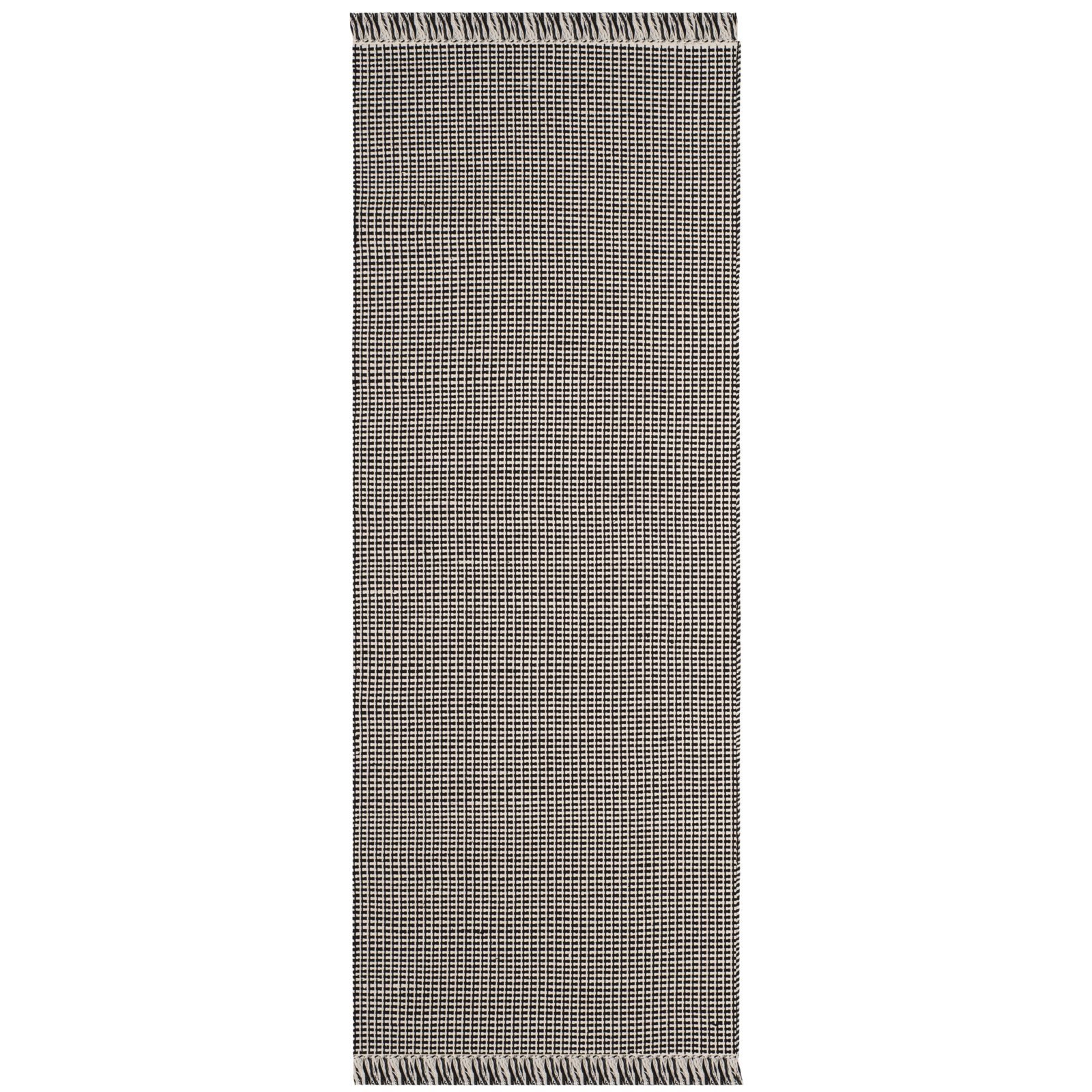 Bester Hand-Woven Geometric Cotton Rug, Runner 2'3" x 6'