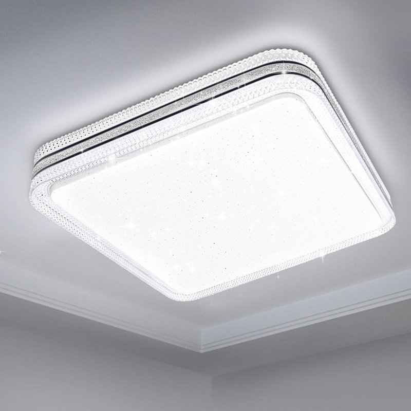Semi Flush Mount, Plastic, White/Black