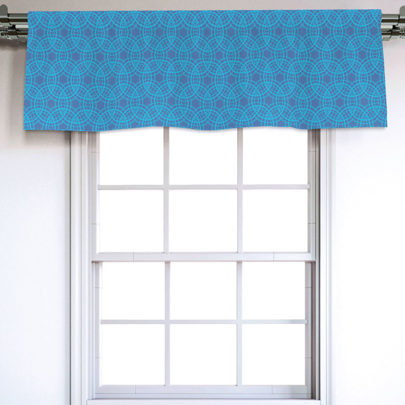 Sateen Abstract Ruffled Window Valance