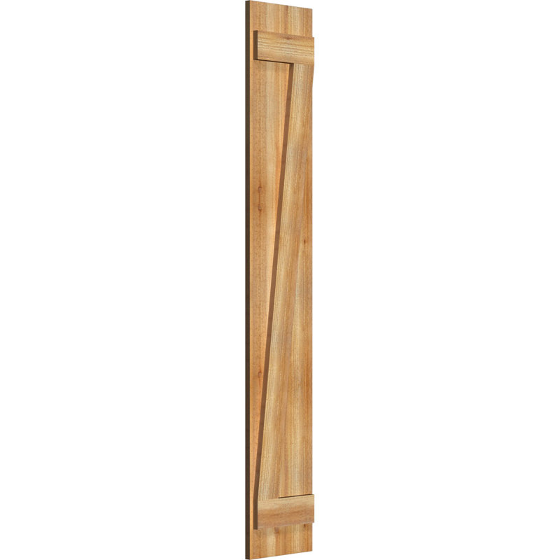 TimberCraft 5 3/8 "planches jointes avec n-lattes avec barre en Z, cèdre rouge de l'Ouest (par paire), 10 3/4 po, 65 po