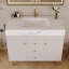 Meuble-lavabo sur pied moderne 36 po avec lavabo en céramique et beaucoup de rangement 36 po
