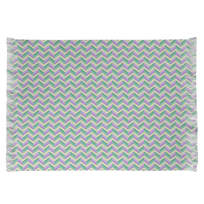 Tapis vert/mauve chevrons Mcguigan