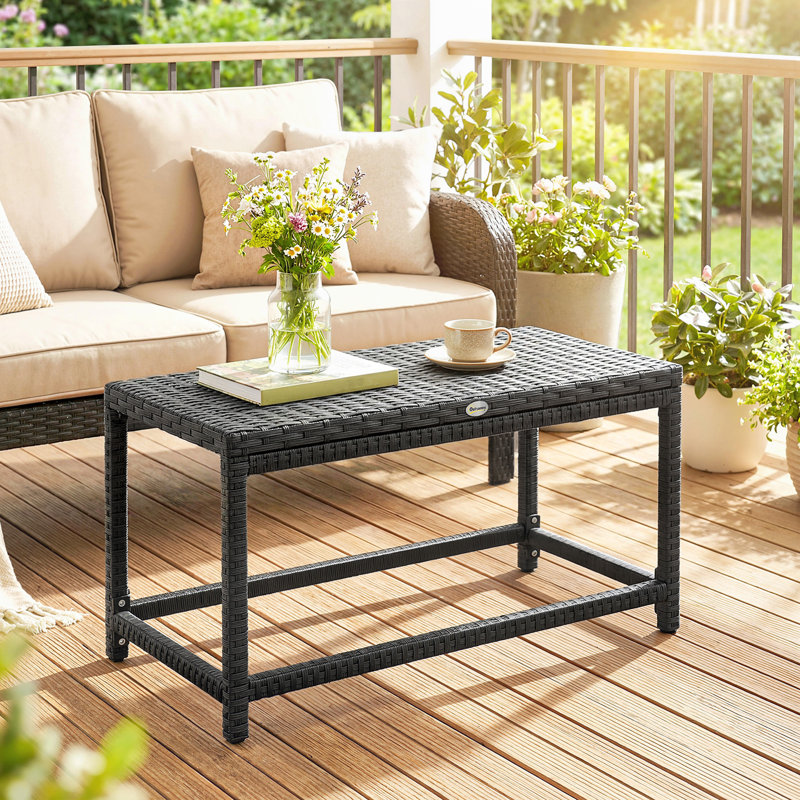 Rectangular Metal Outdoor Coffee Table , 80cm cm W 40cm cm D