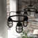 Starklake 3 Light Chandelier Statement Wagon Wheel Chandelier