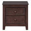2 Mid Century Retro Bedside Table For Bedroom. Dark Walnut. , Ample Storage, Easy Assembly Bedroom Nightstand. Walnut Classic Design Table. , Space Saving, To Put Together