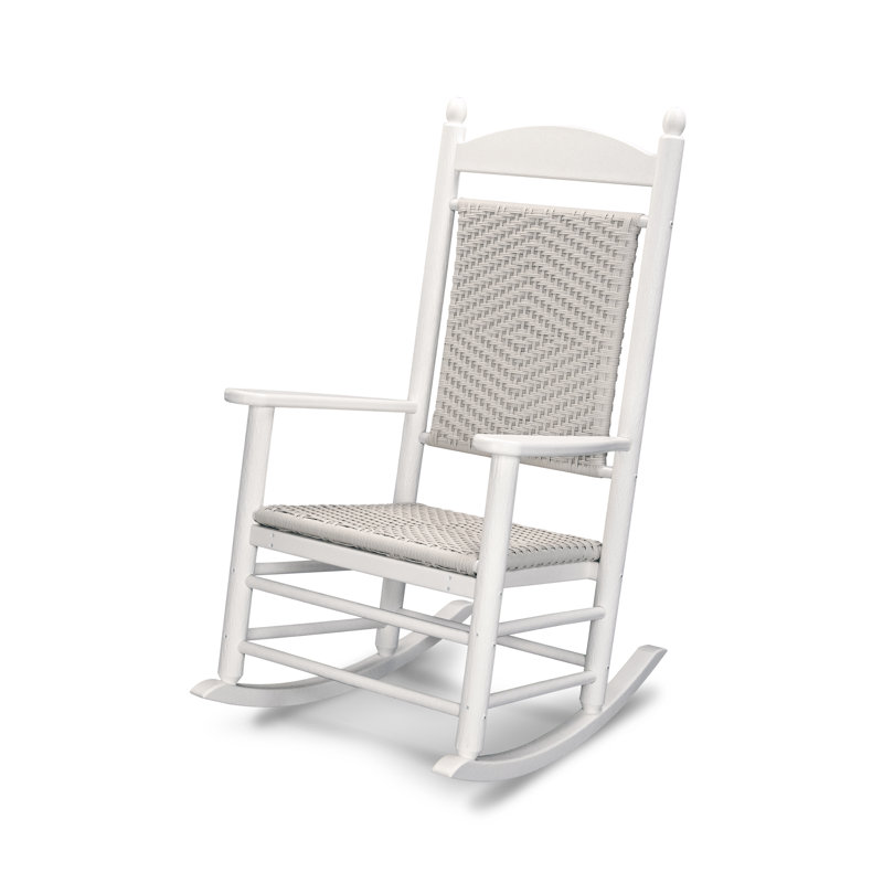 Chaise berçante POLYWOOD, Acajou / ruppie maritime