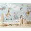 Papier peint montgolfière avec zèbre-581668768-581668770