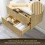 Ensemble de meuble-lavabo mural simple 30 po avec lavabo artificiel avec miroir Livia