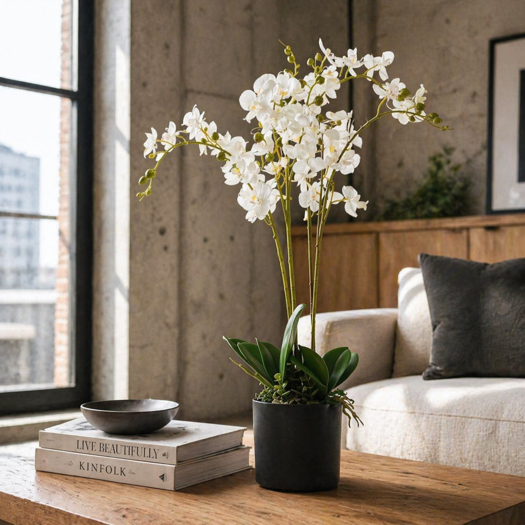 Plastic, Silk Artificial Arrangement in Pot