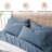 Southshore Fine Linens Vilano Springs Extra Deep Pocket 6-Piece Sheet Set, Ultra Soft Double-Brushed 110 GSM Microfiber Bedding, 21-Inch Deep Pocket, 4 Pillowcases, Queen, Coronet Blue-86340228-86340213