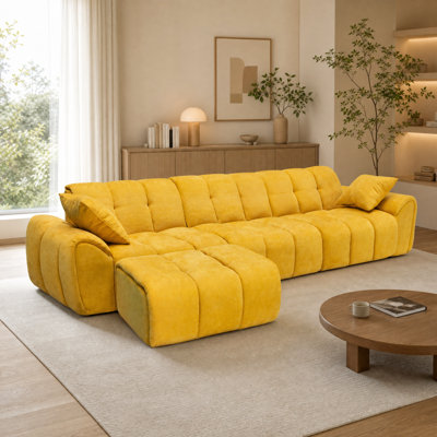 Ensemble de 4 pièces de canapé modulaire avec chaise longue Boneless