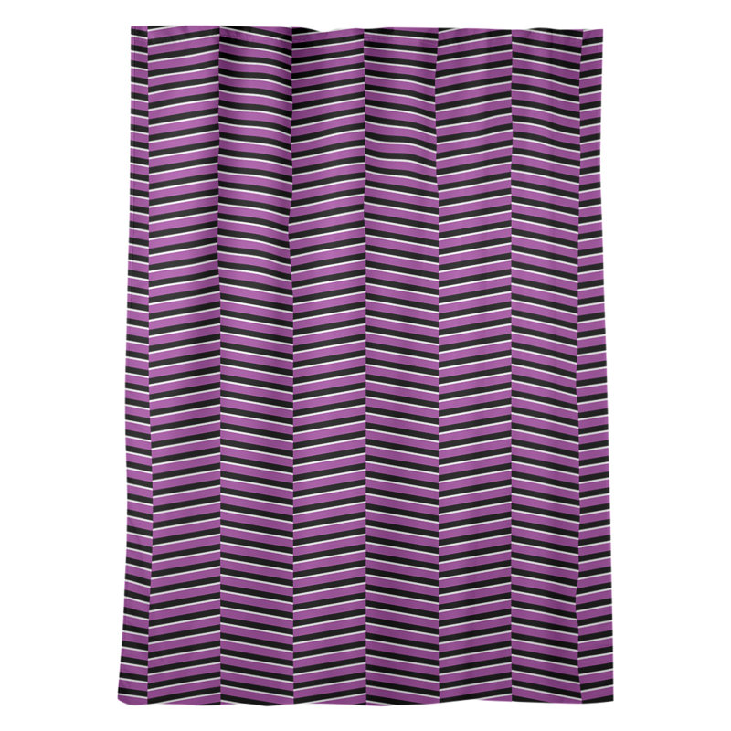 Panneau de rideau simple obscurcissant avec passe-tringle à rayures fracturées, Violet