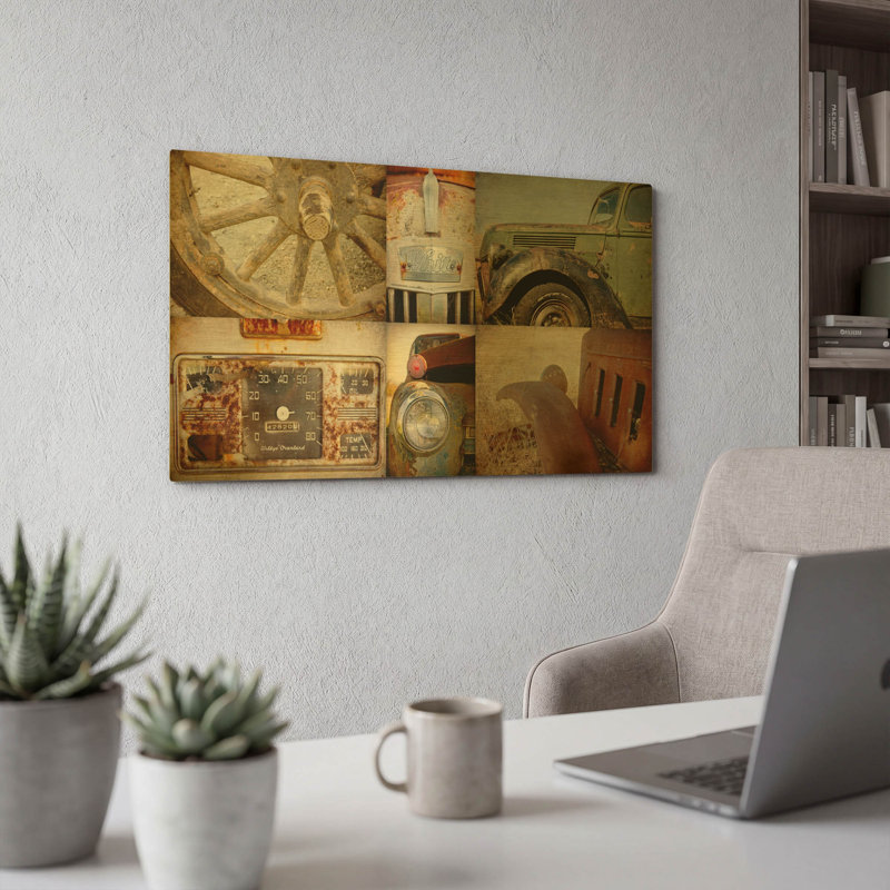 « Pièces vintage » de Jessica Rogers, tableau mural en métal doré, 61 x 30,5 cm, 24 po x 12 po