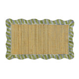 Jute Scalloped Purple and Green Rug