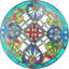 Table d'appoint ronde en verre pour l'extérieur