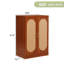 Armoire de bar à la maison avec porte en rotin industriel, armoire de bar pliante avec rangement
