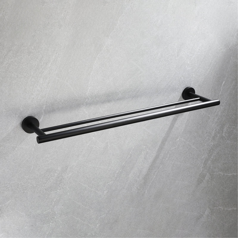 5 Piece Bathroom Towel Rack Set Wall Mount, Matte Black