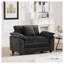 Module de canapé simple en chenille noire, siège sans accoudoirs de conception américaine moderne pour configurations modulaires-1498325570
