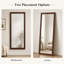 Miroir pleine grandeur avec cadre en grain de bois HD-129910978-129992615