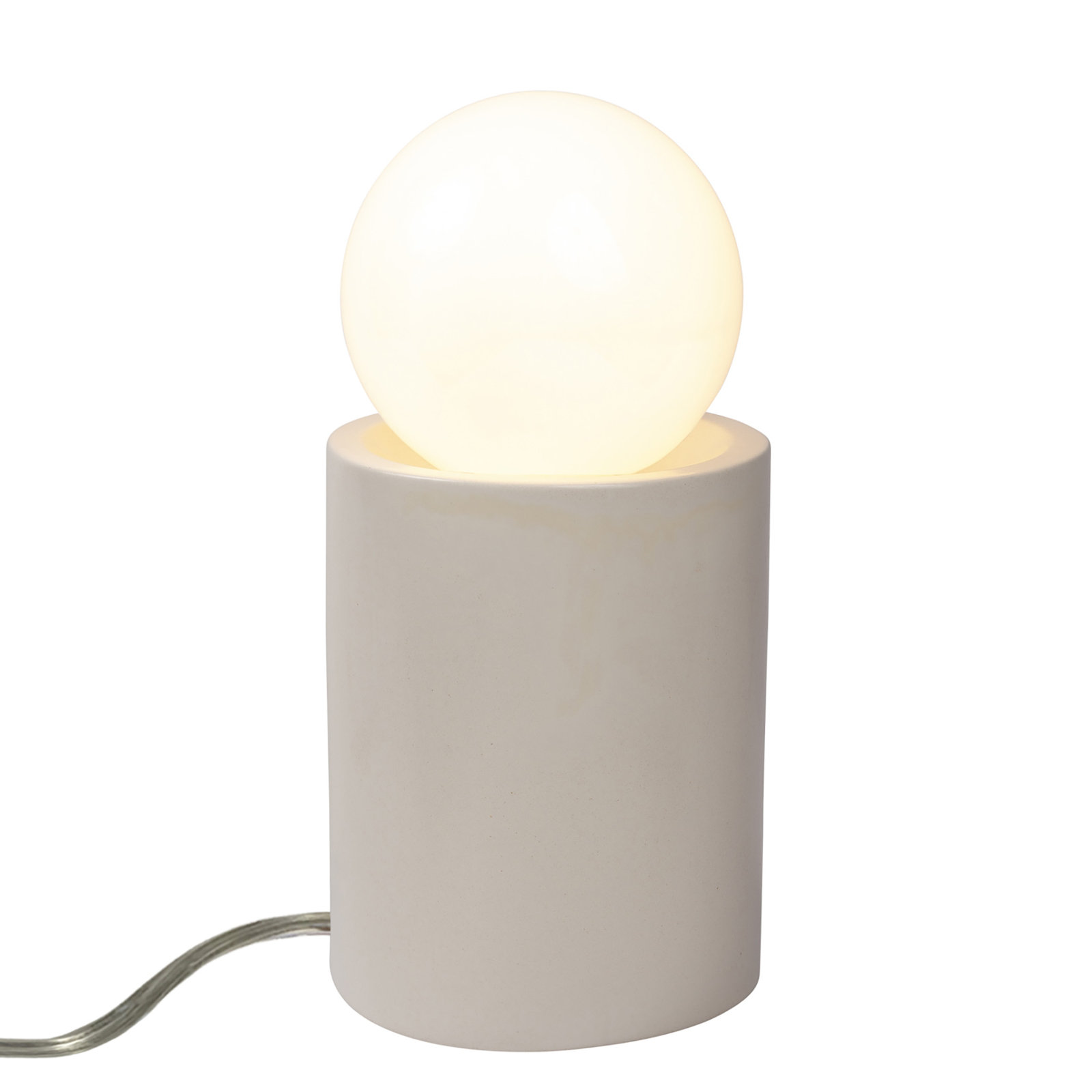 Rachid Ceramic Torchiere Lamp, 11.5" H x 5.5" W x 5.5" D, Matte White